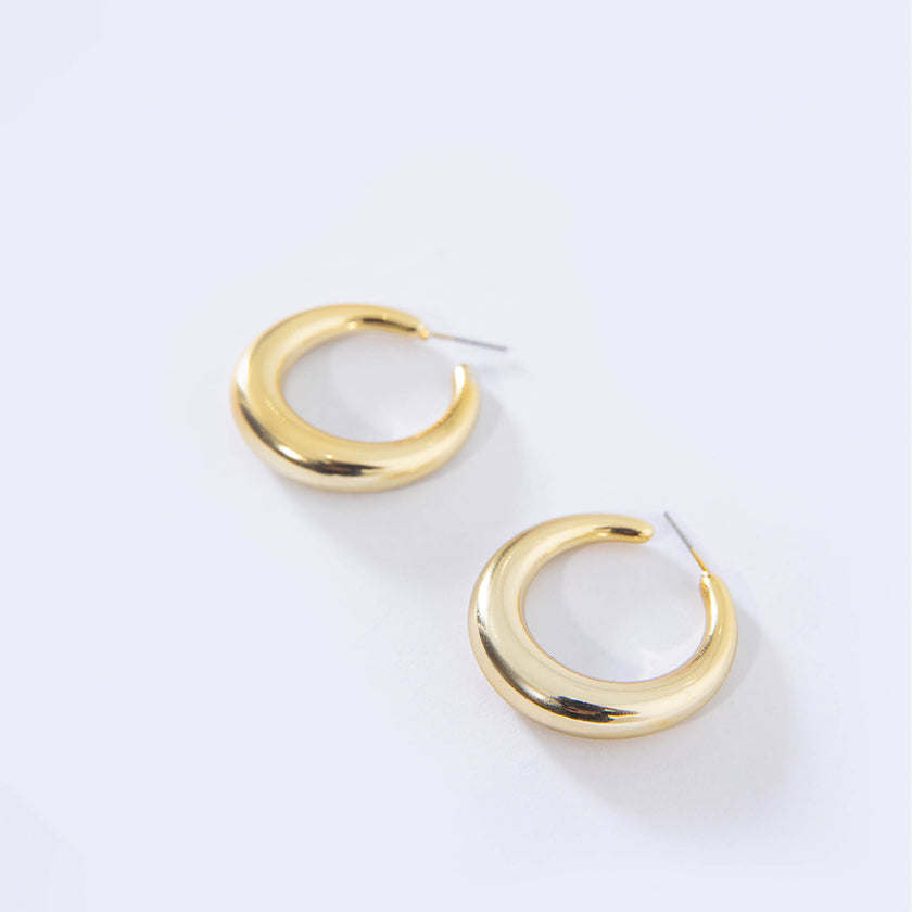 MOON HOOP EARRINGS