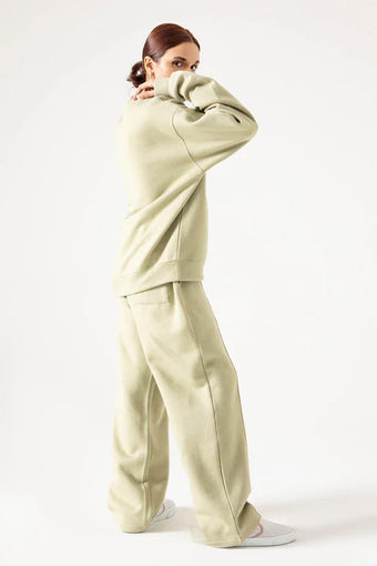 FLEECE WIDELEG TROUSER