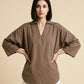 RELAXED V-NECK SHIRT