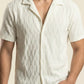 MESH TEXTURED CAMP SHIRT