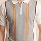 MEN'S ZIPER KNIT POLO SHIRT