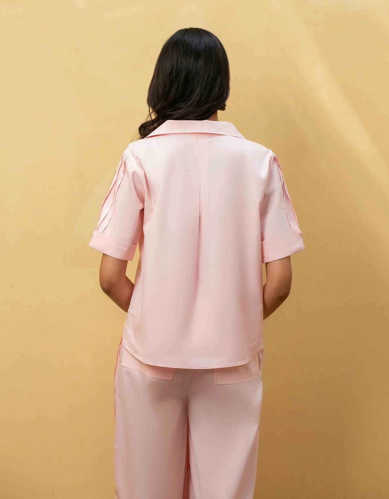 POPLIN PLEAT DETAIL TOP