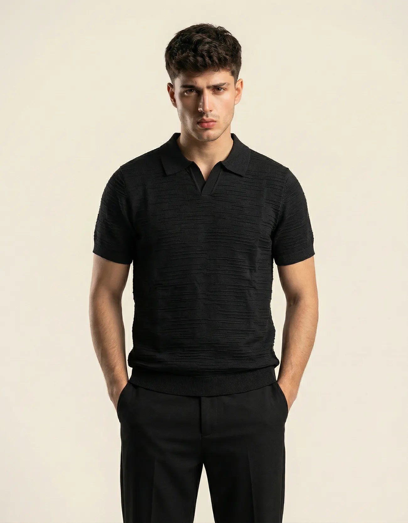 ROD TEXTURED JOHNNY COLLAR