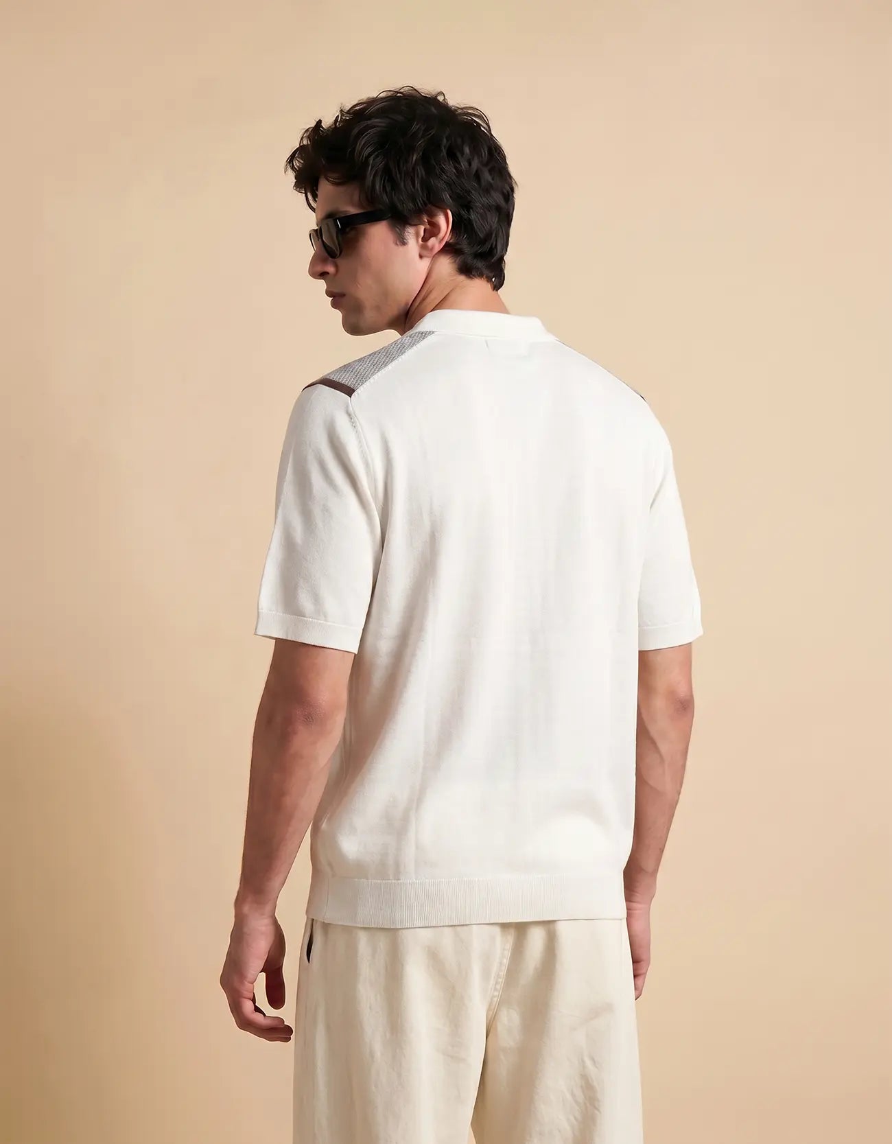 MEN'S ZIPER KNIT POLO SHIRT