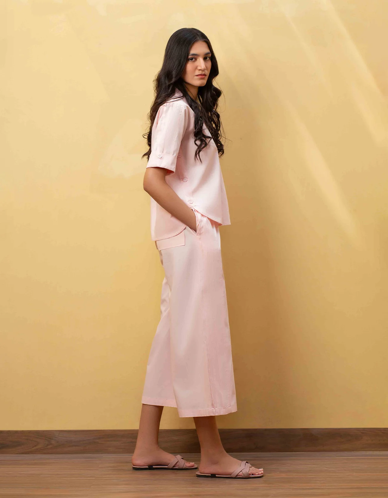 POPLIN PLEAT DETAIL TOP