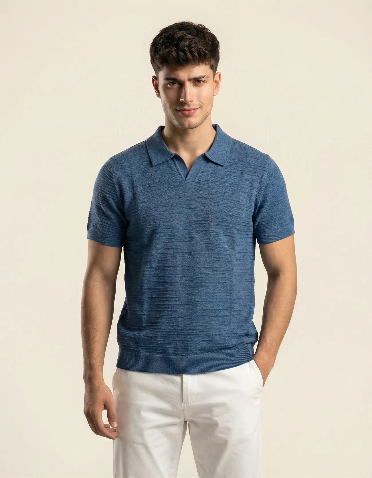 ROD TEXTURED JOHNNY COLLAR