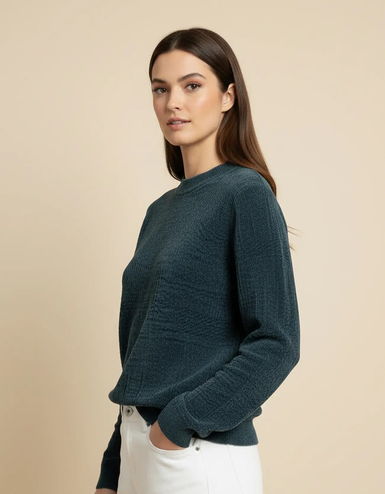 TEXTURED WOOLEN PULLOVER