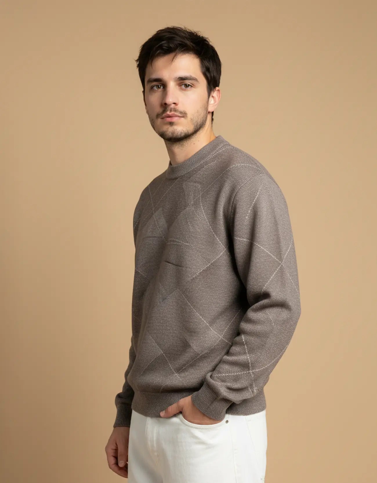 OXFORD TEXTURED SWEATSHIRT