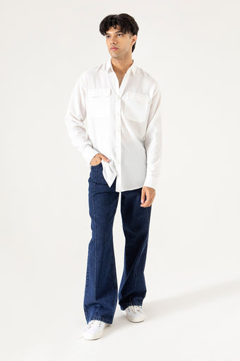 FLAP POCKET TEXTURED SHIRT