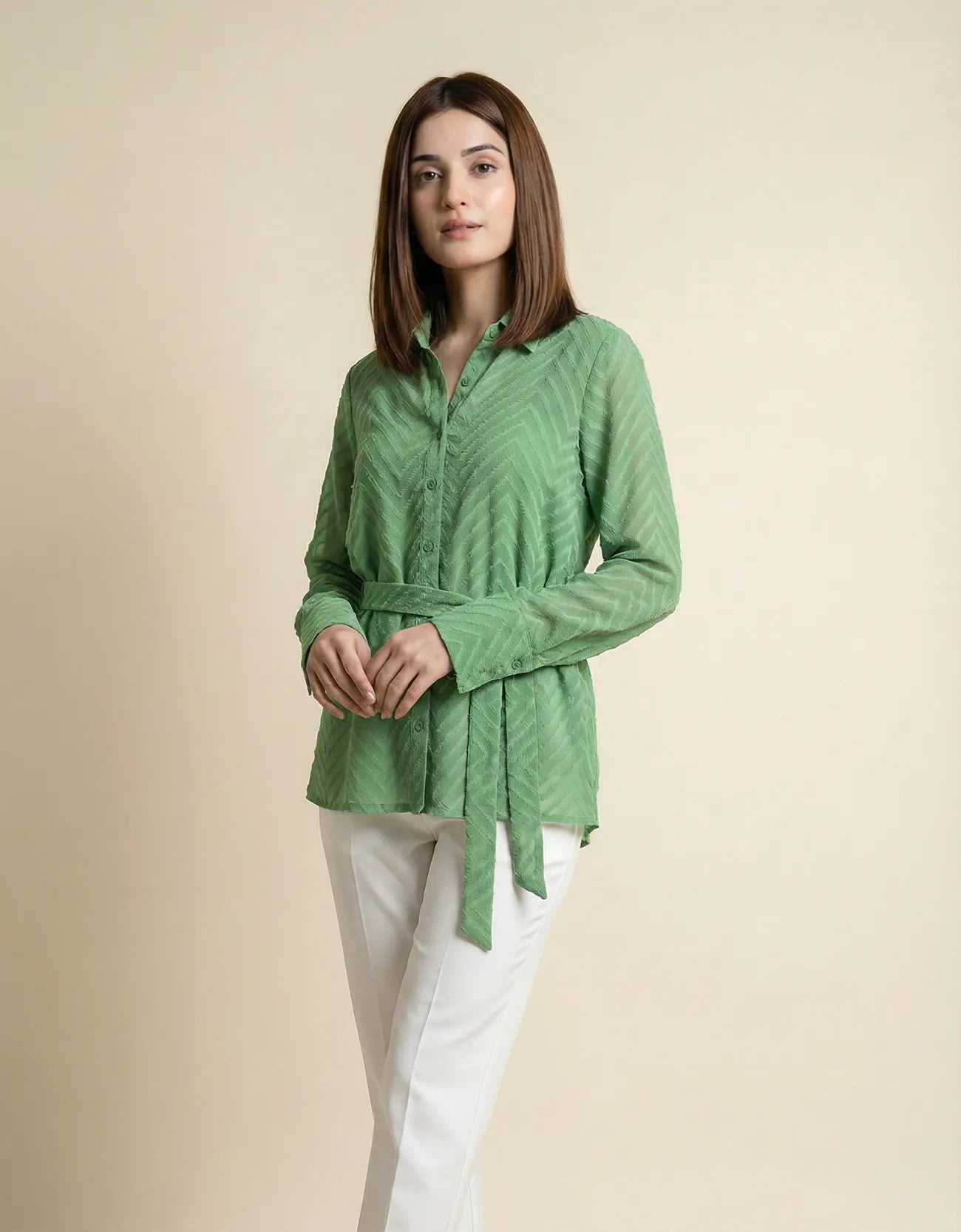 TEXTURED SHEAR SHIRT