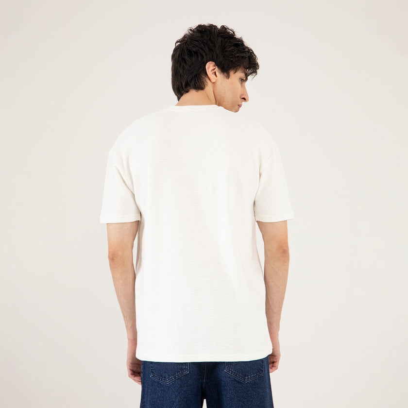 TEXTURED HENLEY T-SHIRT