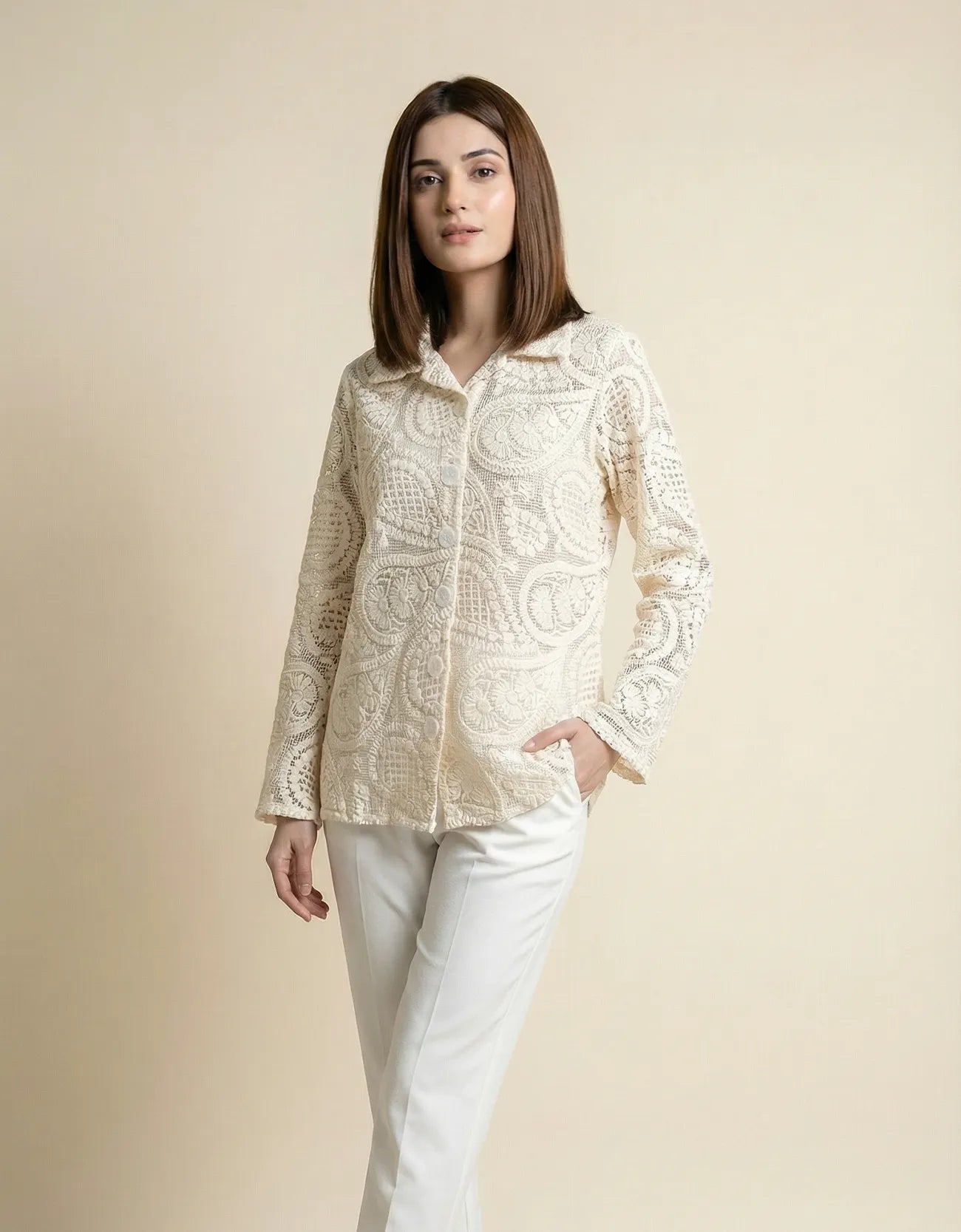 EMBROIDERED BUTTON DOWN SHIRT