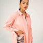 POPLIN PRINTED POCKET OVERSHIRT