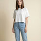 CROP TEXTURED TEE