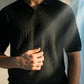RIBBED JOHNNY COLLAR POLO