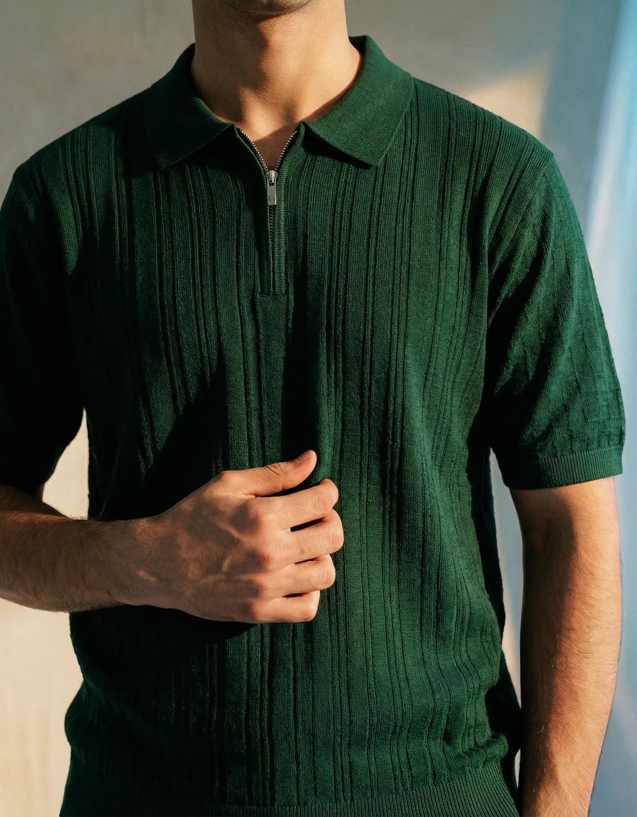 TEXTURED CRUSHED POLO