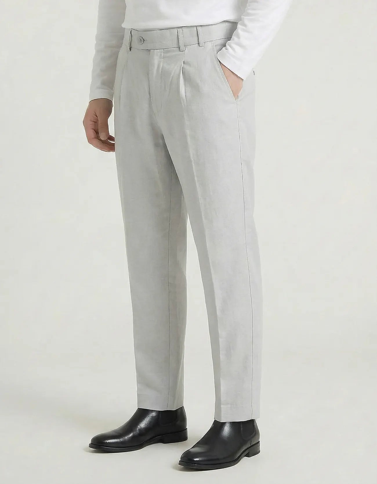 LINEN TAILORED PANTS