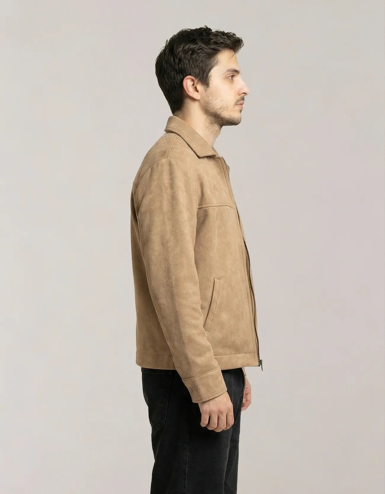 SUEDE ZIPPER SHACKET