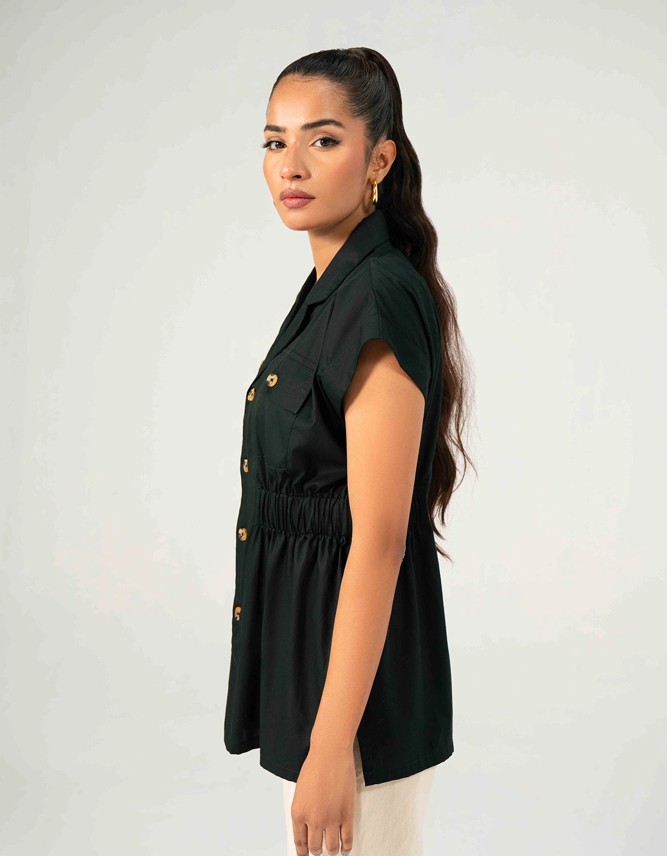 POPLIN COAT COLLAR SHIRT