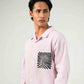 POPLIN PRINTED POCKET SHIRT