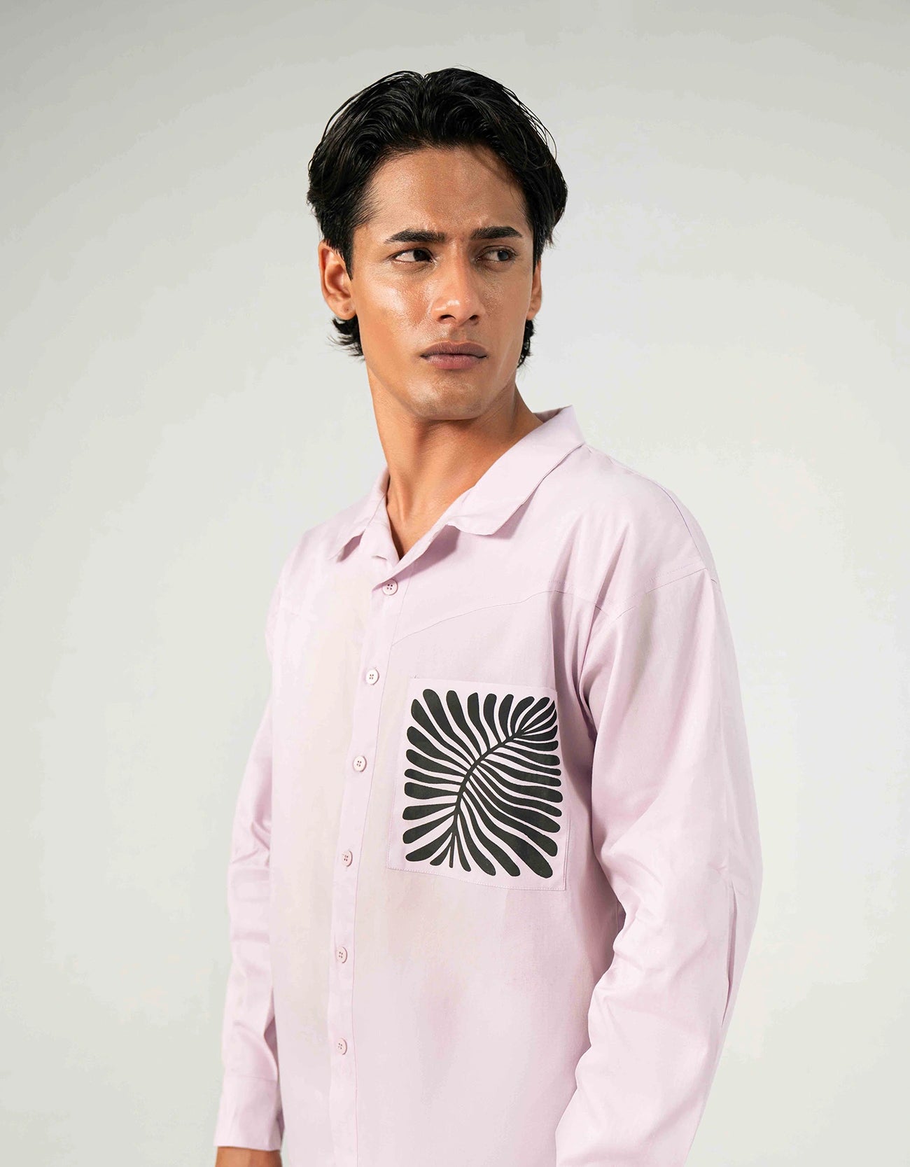 POPLIN PRINTED POCKET SHIRT