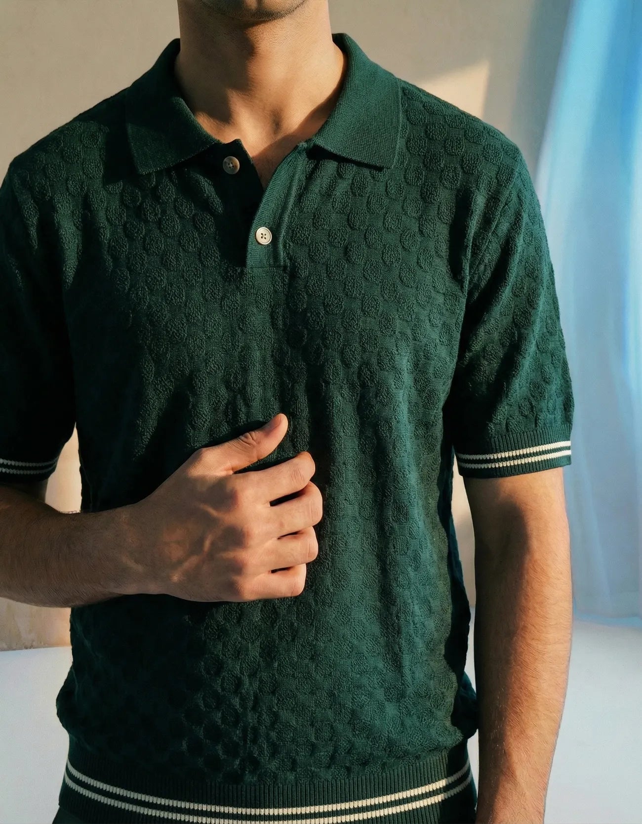 KNITTED SIGNATURE POLO