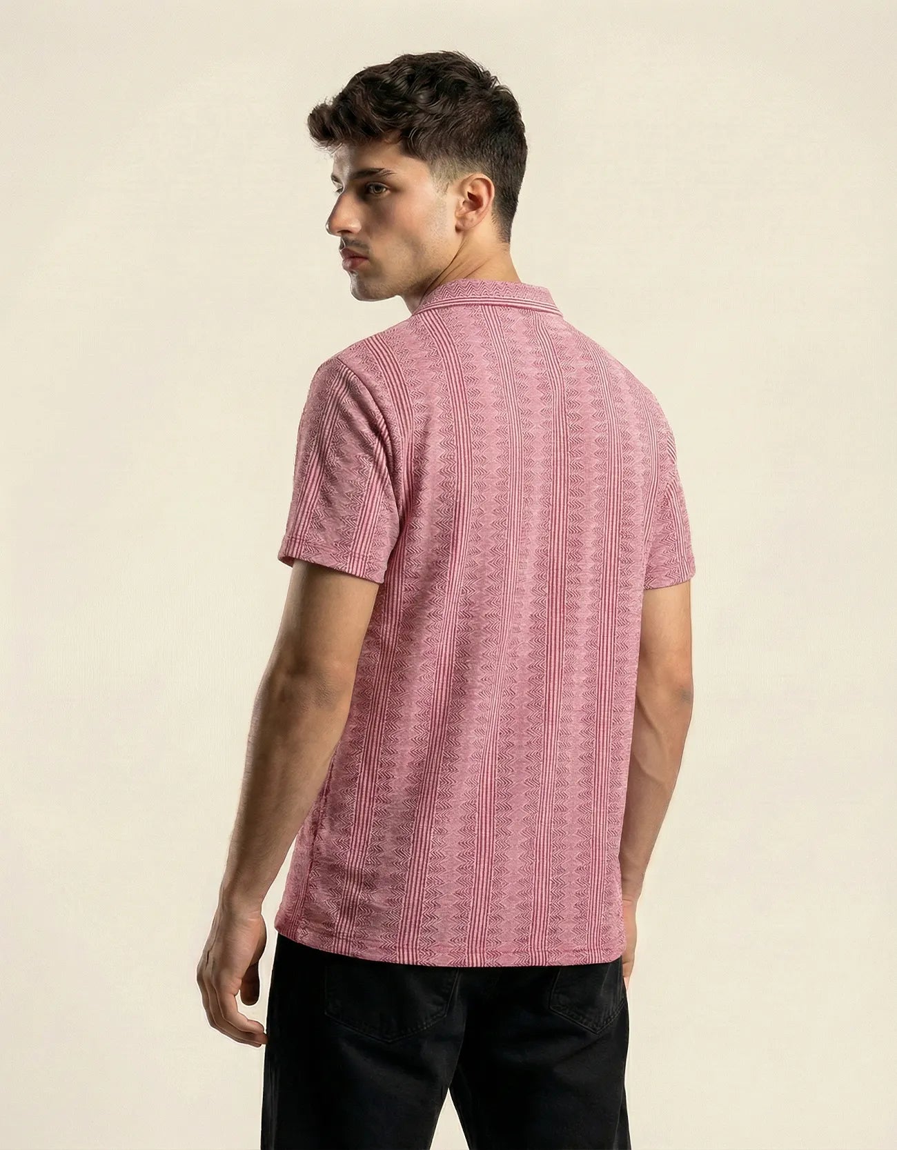 JACQUARD BUTTONDOWN SAFARI SHIRT