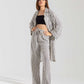 STRIPPED WIDE LEG TROUSERS