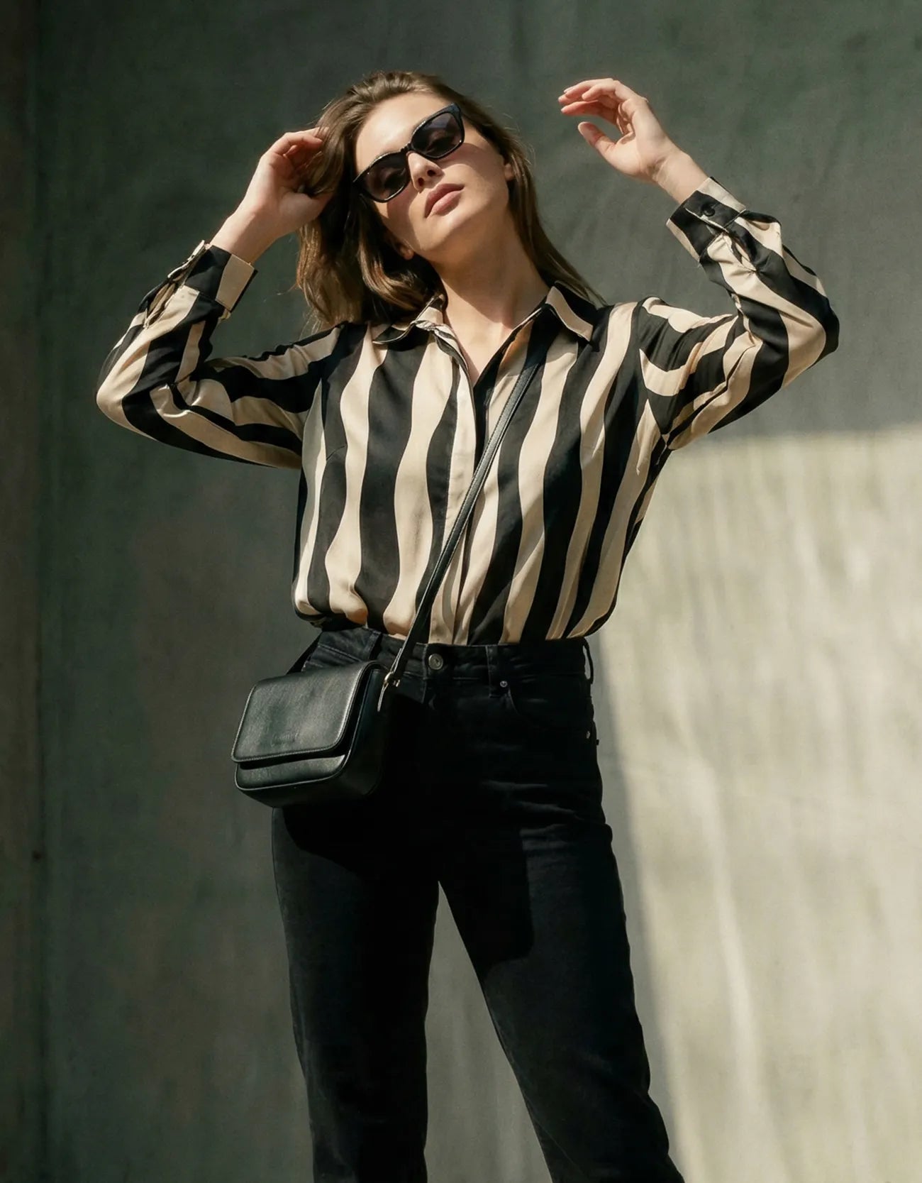 HIGH-LOW SILK SHIRT