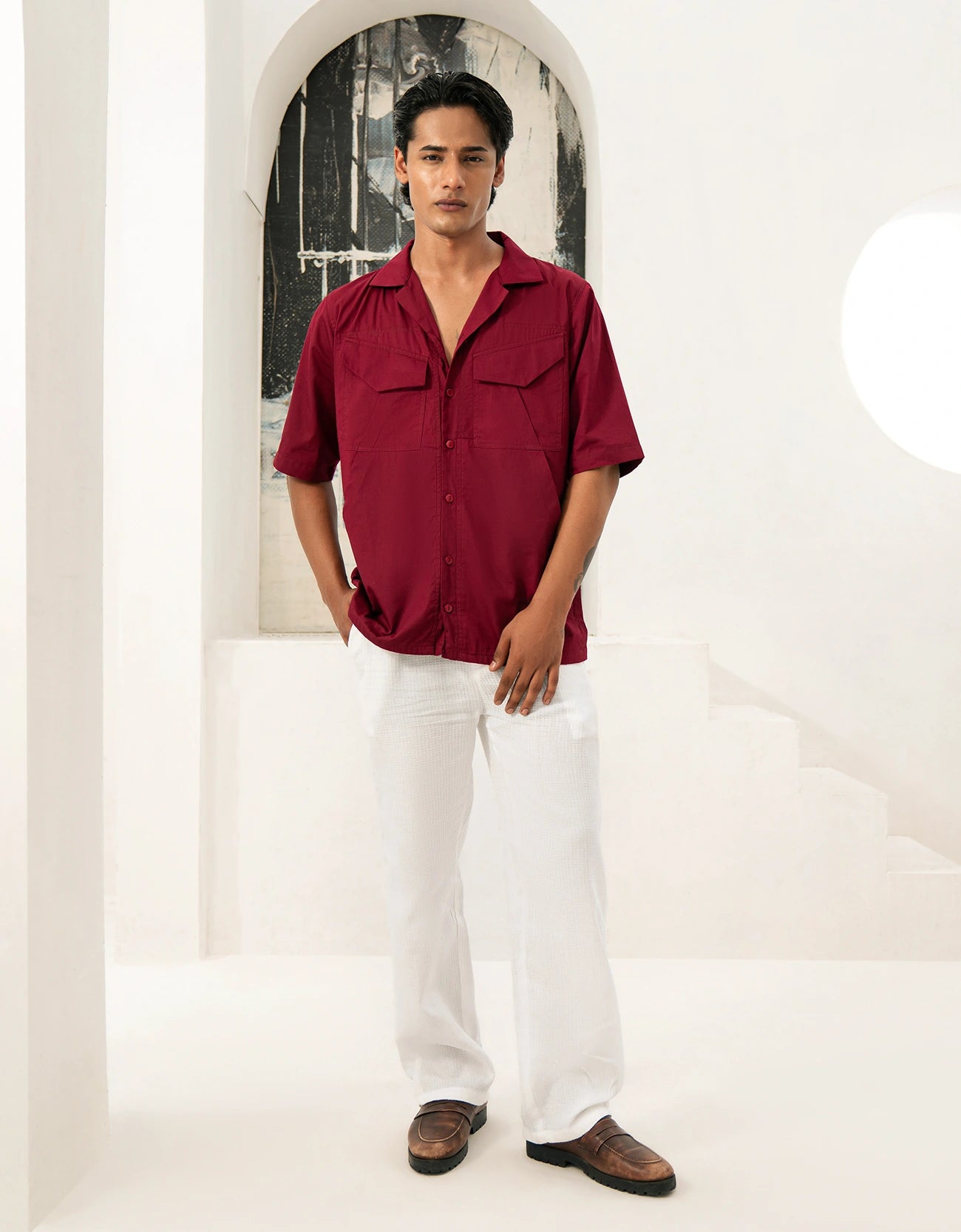 POPLIN FLAP POCKET SHIRT