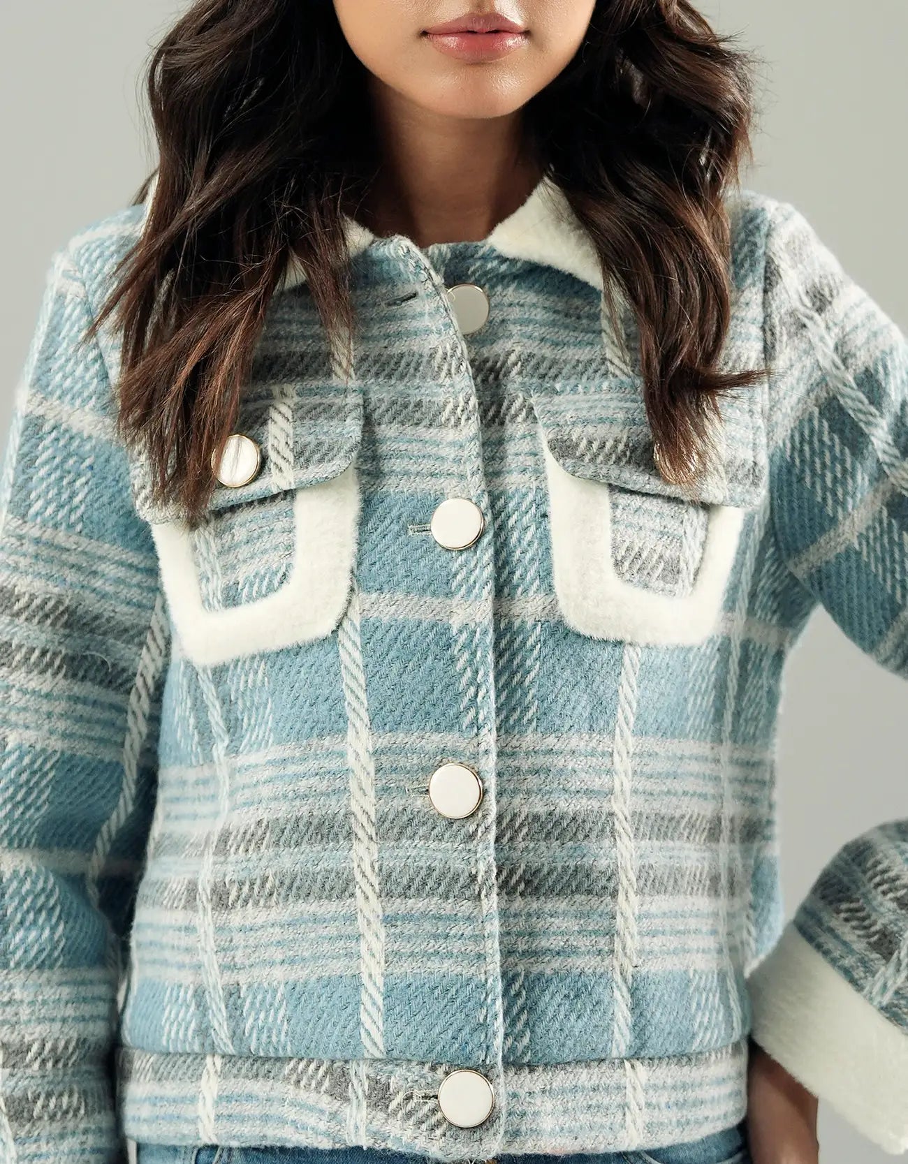 WOOLLEN CROPPED JACKET