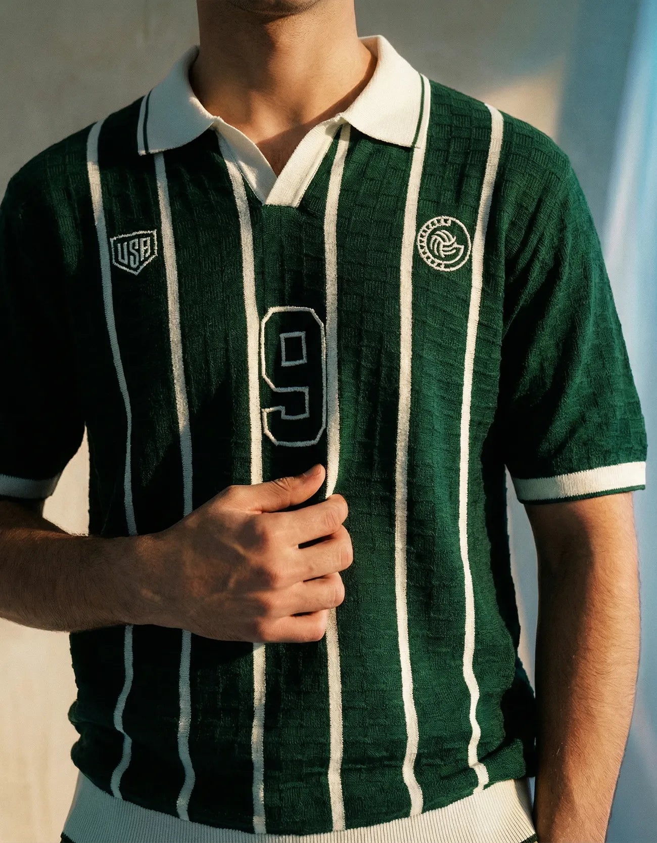 Stripped Johnny Collar Polo