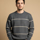 STRIP DETAILED SWEATSHIRT