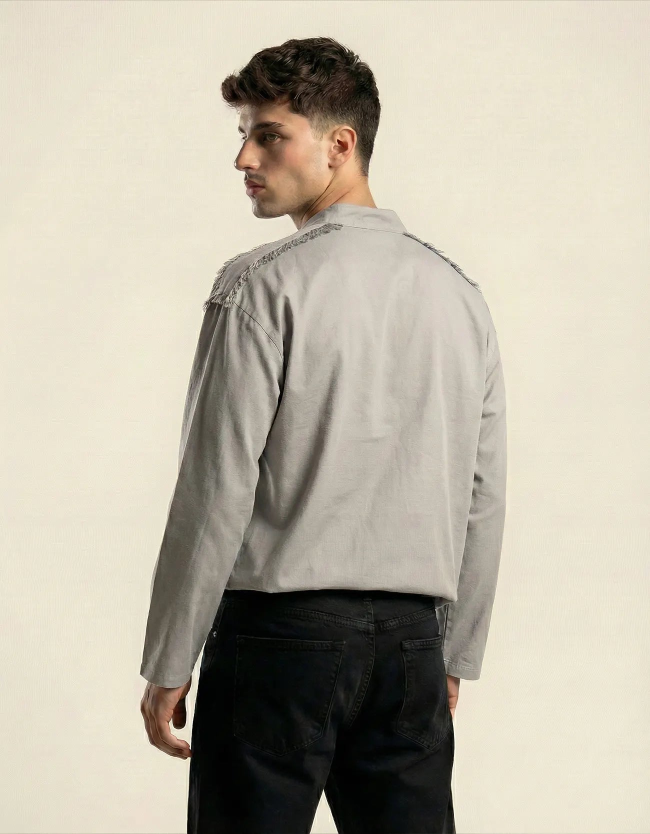 LINEN V-NECK SHIRT
