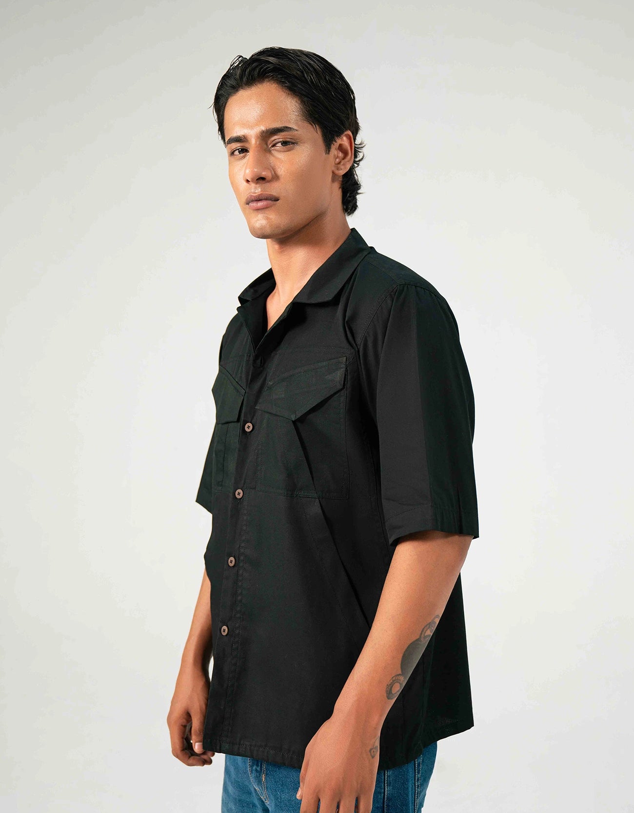POPLIN FLAP POCKET SHIRT