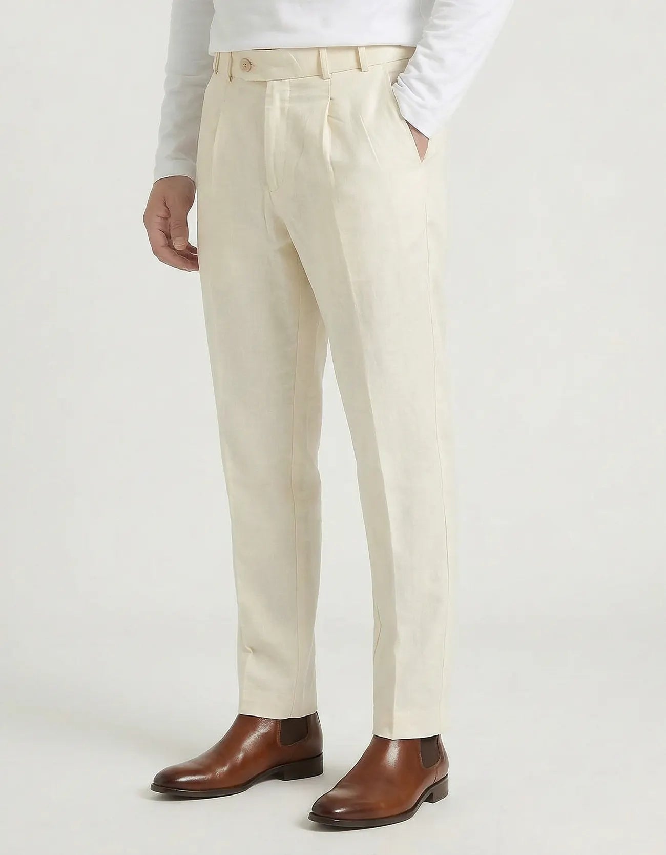 LINEN TAILORED PANTS