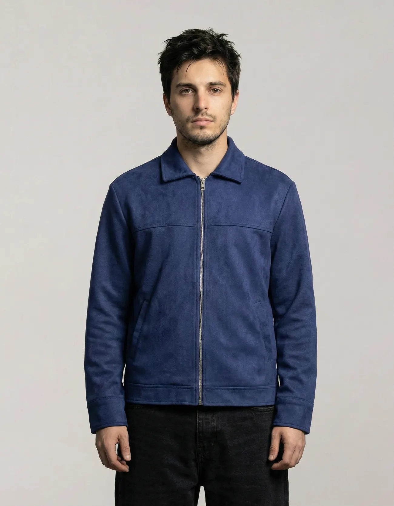 Suede Zipper Shacket