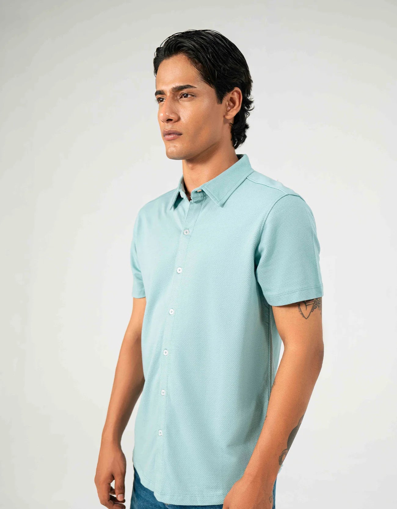 KNITTED BUTTON UP SHIRT