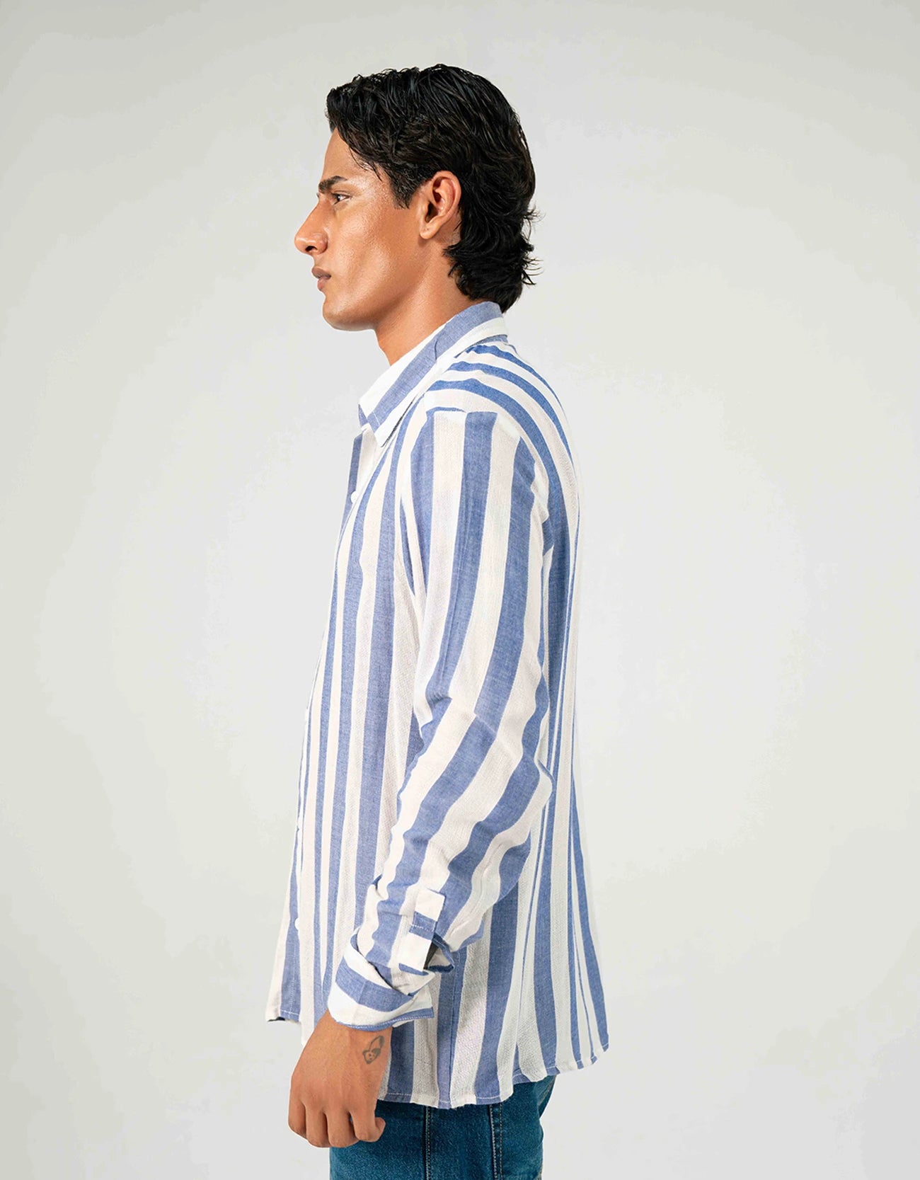 STRIPED COLLARED SHIRT