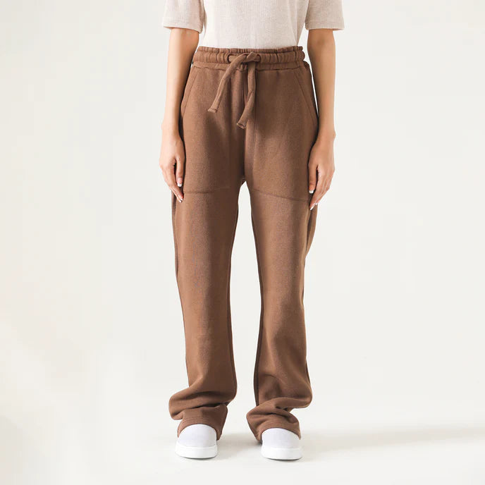 STRAIGHT FLEECE TROUSER WITHOUT SLIT