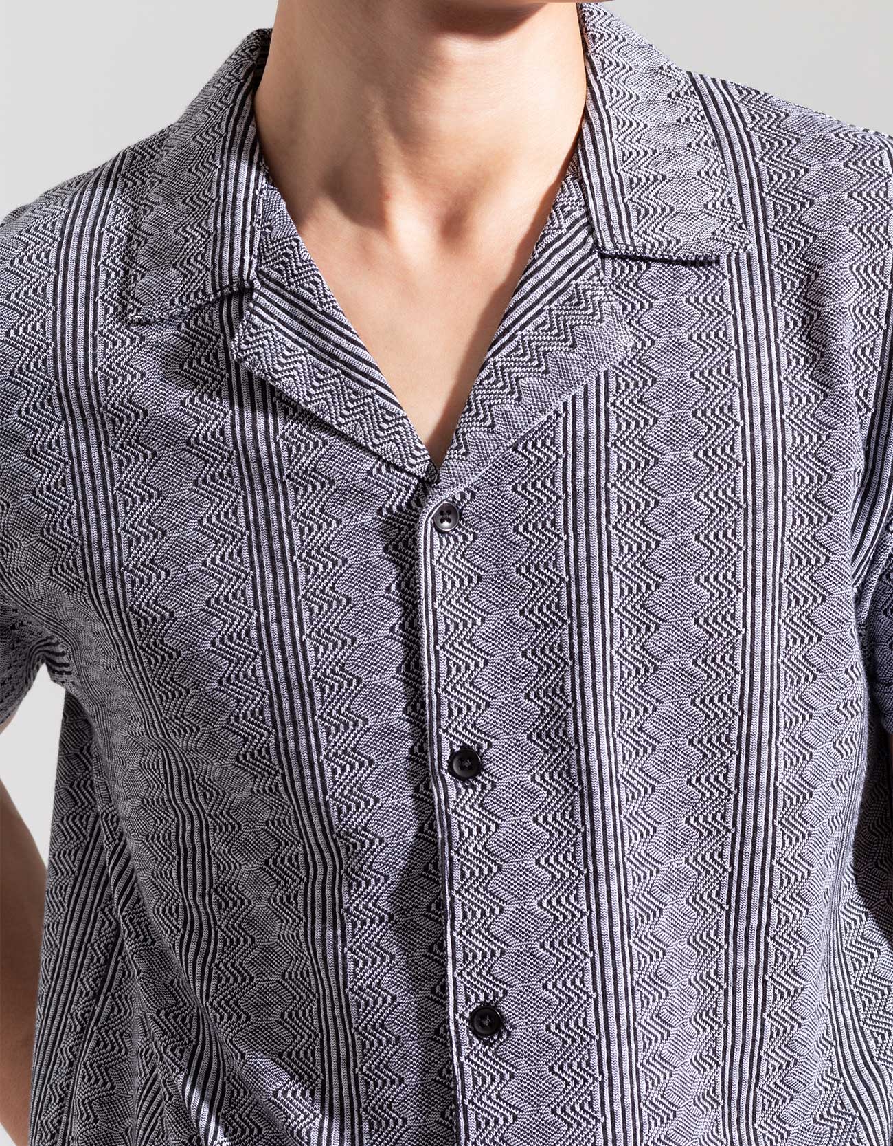 JACQUARD BUTTONDOWN SAFARI SHIRT