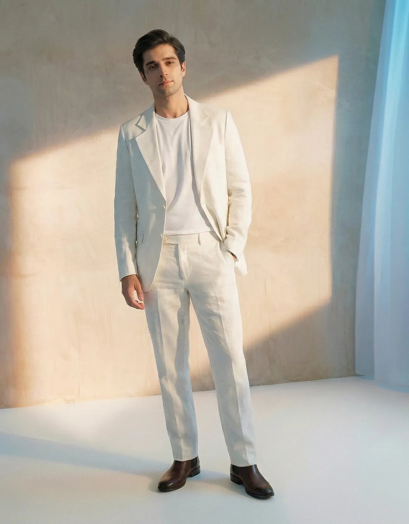 LINEN FLAP POCKET BLAZER