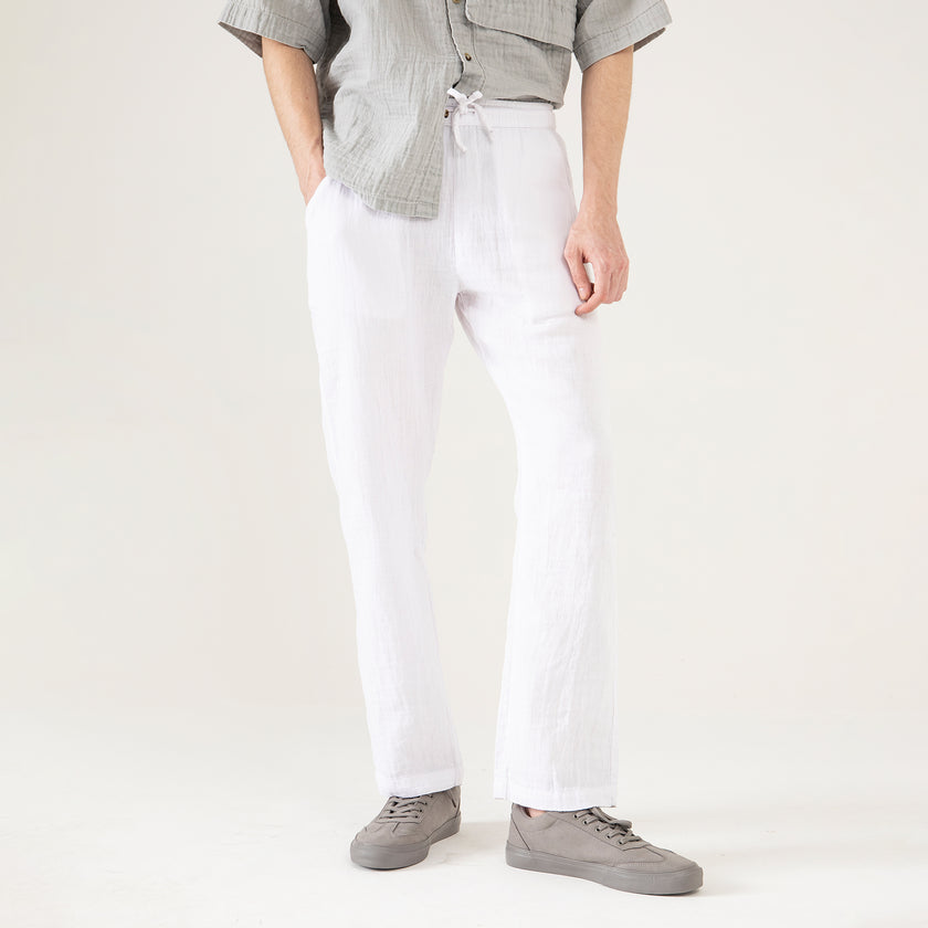 MUSLIN DRAWSTRING TROUSER