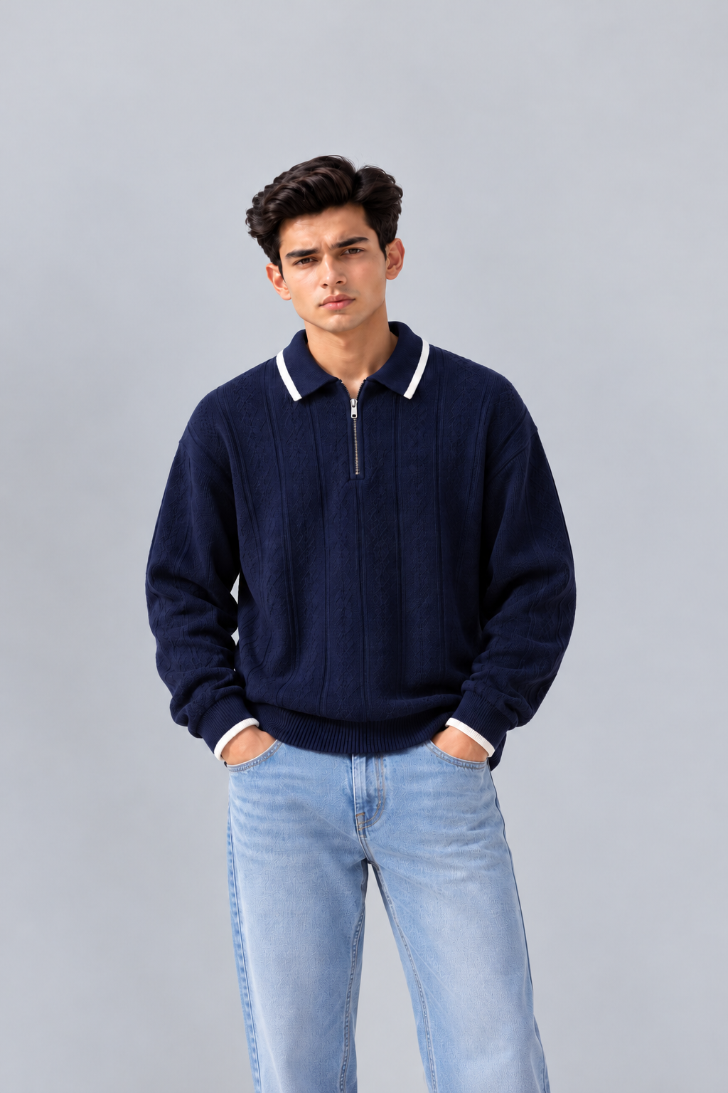 STRUCTURE KNIT POLO