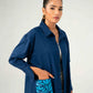 POPLIN PRINTED POCKET OVERSHIRT