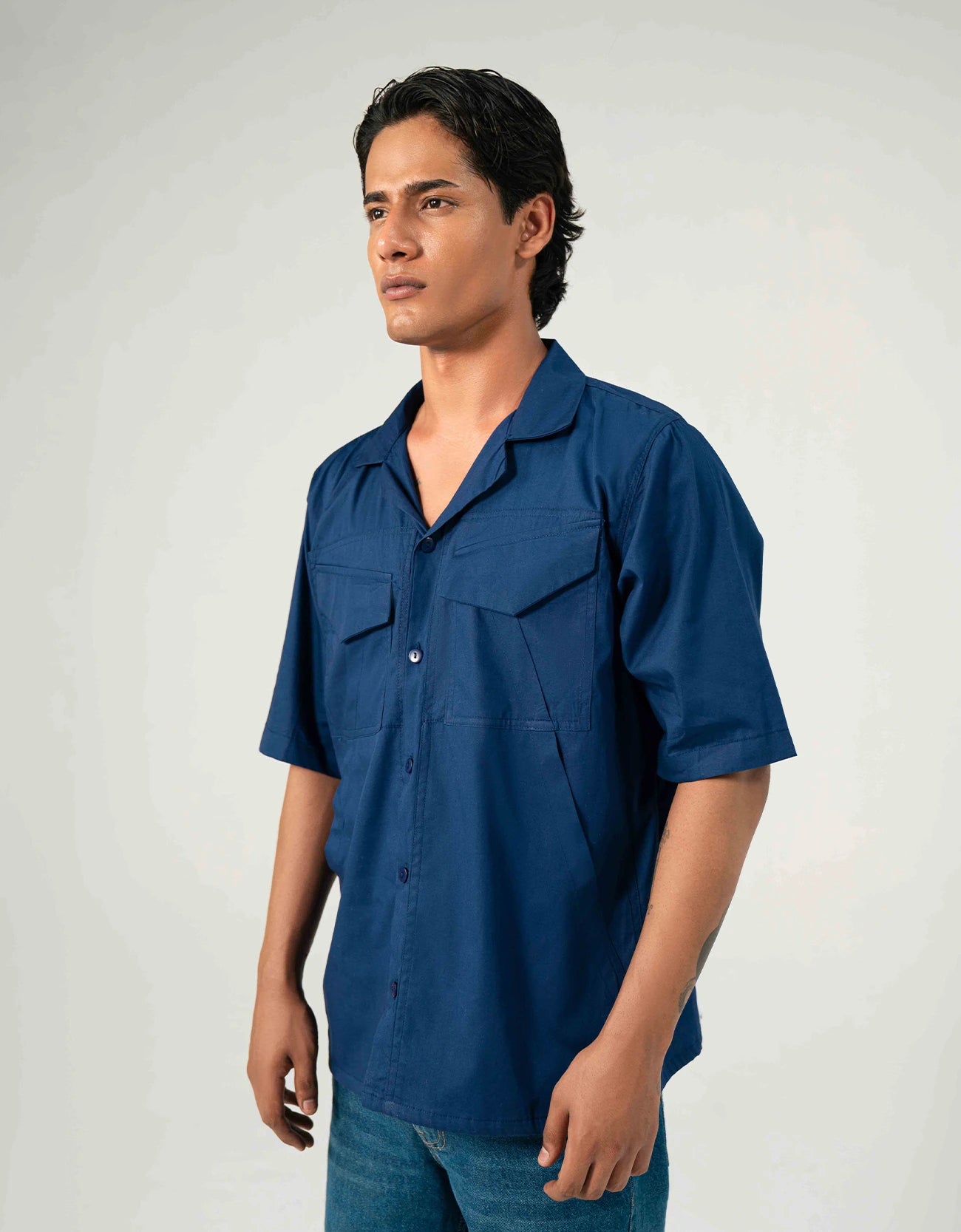 POPLIN FLAP POCKET SHIRT