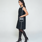 WOMEN SLEEVELESS PATCH POCKET DRESS