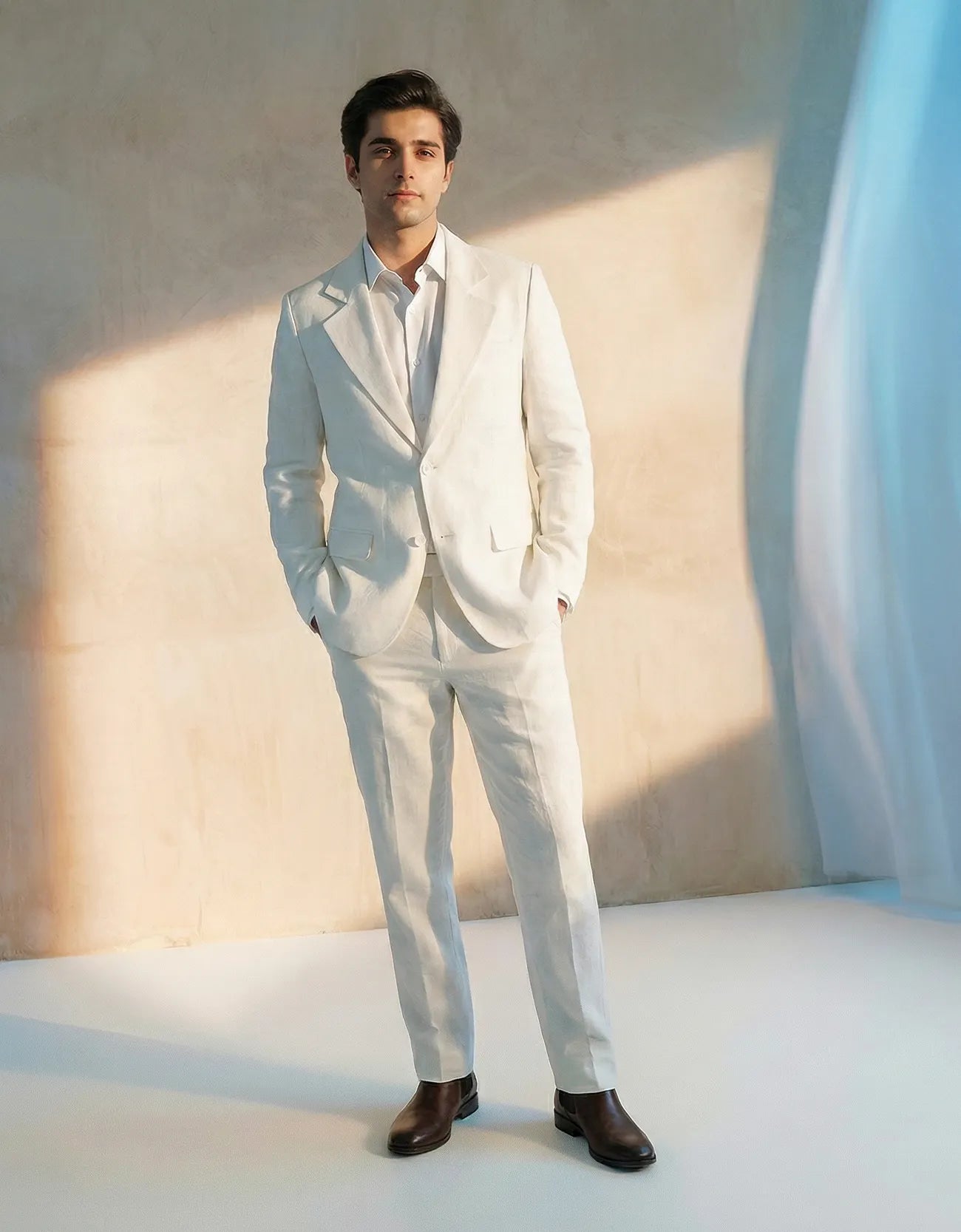 LINEN FLAP POCKET BLAZER