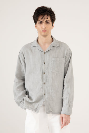 MUSLIN CAMP COLLAR SHIRT