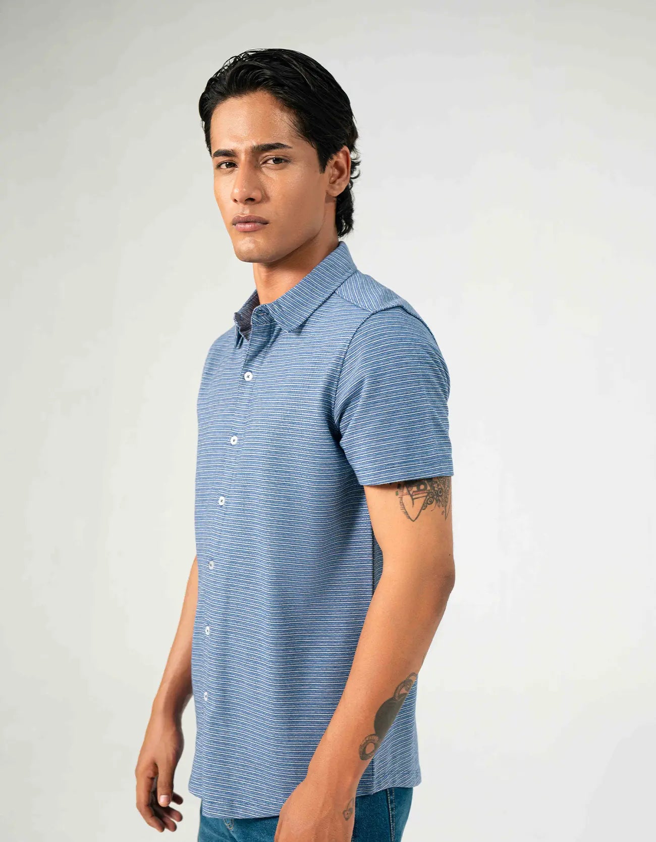 KNITTED BUTTON UP SHIRT